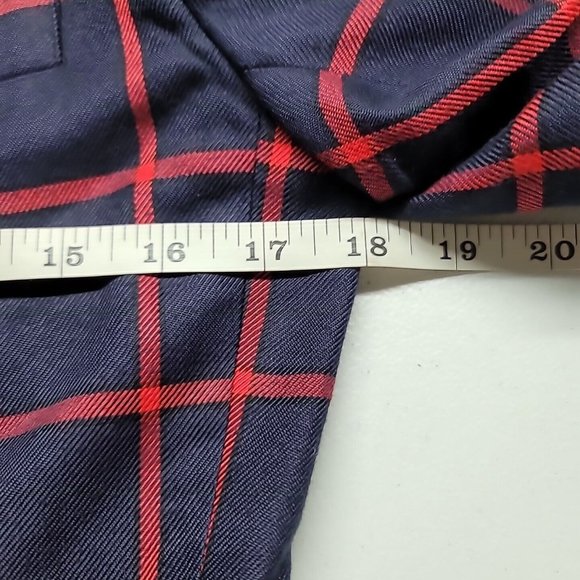 VTG Casual Corner Windowpane Plaid Blazer Womens Size 6 Gold Buttons & Pockets - Picture 16 of 16